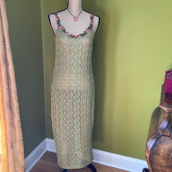 BONNIE STRAUSS LONG KNITTED DRESS SZ L